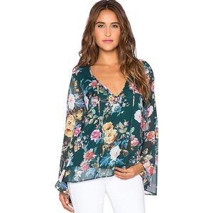 Show Me Your Mumu • Floral Bardot Tassel Top || Medium